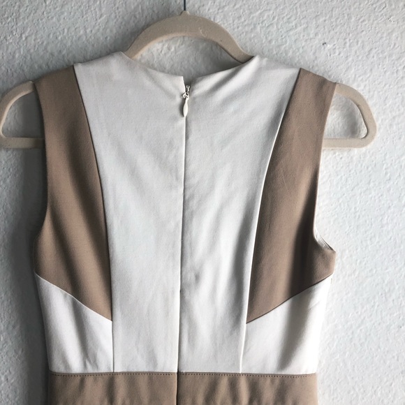 Tan and white Bebe sheath dress xs - Picture 7 of 10